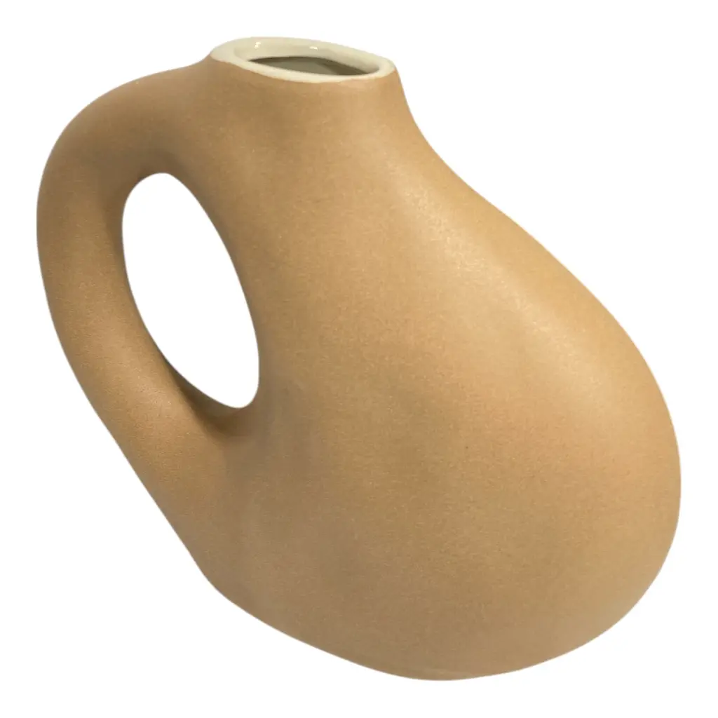 FLORERO CERAMICA CAFE 26X7X27CM  