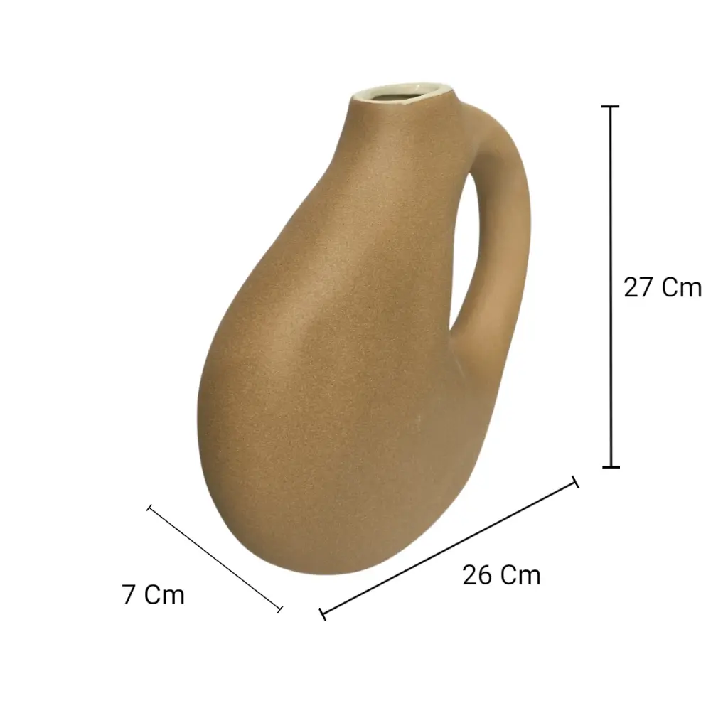 FLORERO CERAMICA CAFE 26X7X27CM  