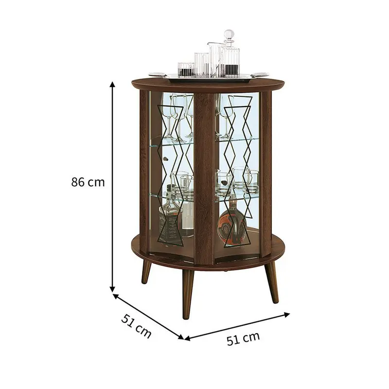 BAR BOURBON NOGAL RÚSTICO GIRATORIO REF:43706