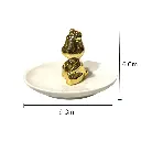 PORTA ANILLOS OSO DE PORCELANA Ø9X6CM