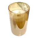 VELA AMBAR ARTIFICIAL A PILA  7.5X12.5CM