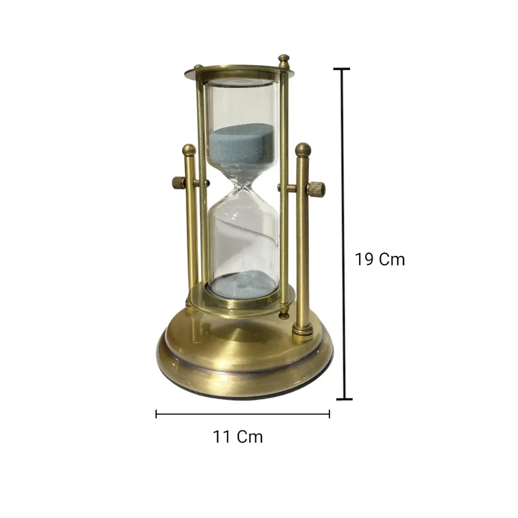 RELOJ DE ARENA METALICO/VIDRIO 11X19CM