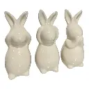 CONEJOS DE PORCELANA SETX3 LA PRUDENCIA 5X5X12.5CM