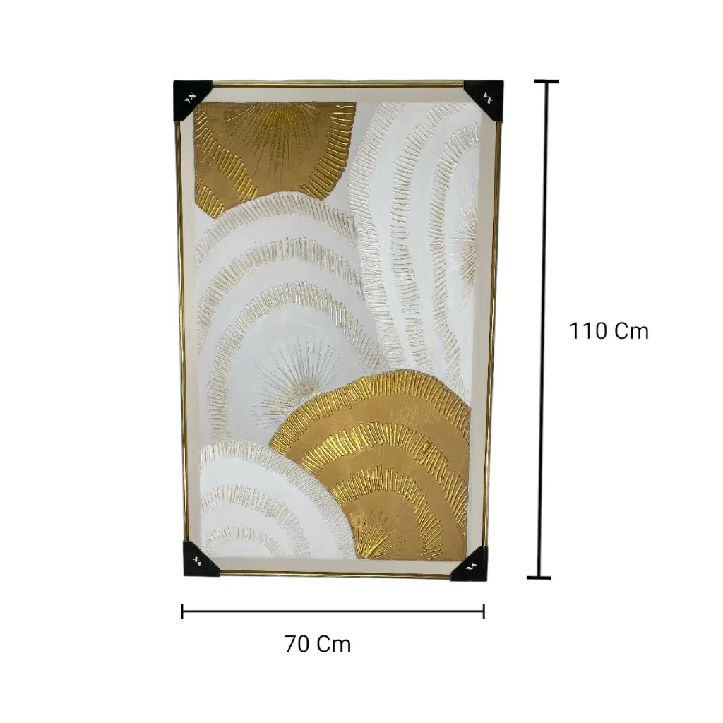 CUADRO LIENZO PETALO ORQUIDEA BLANCO ORO SURTIDO 