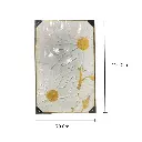 CUADRO TEX. MARGARITAS MARCO FILO DORADO 70X110CM