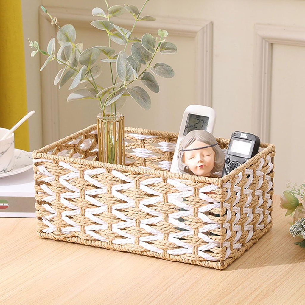 SET DE 3 CANASTAS YUTE P:20X10X11CM, M:24X11X14CM, G:28X12X18CM - SC11525 