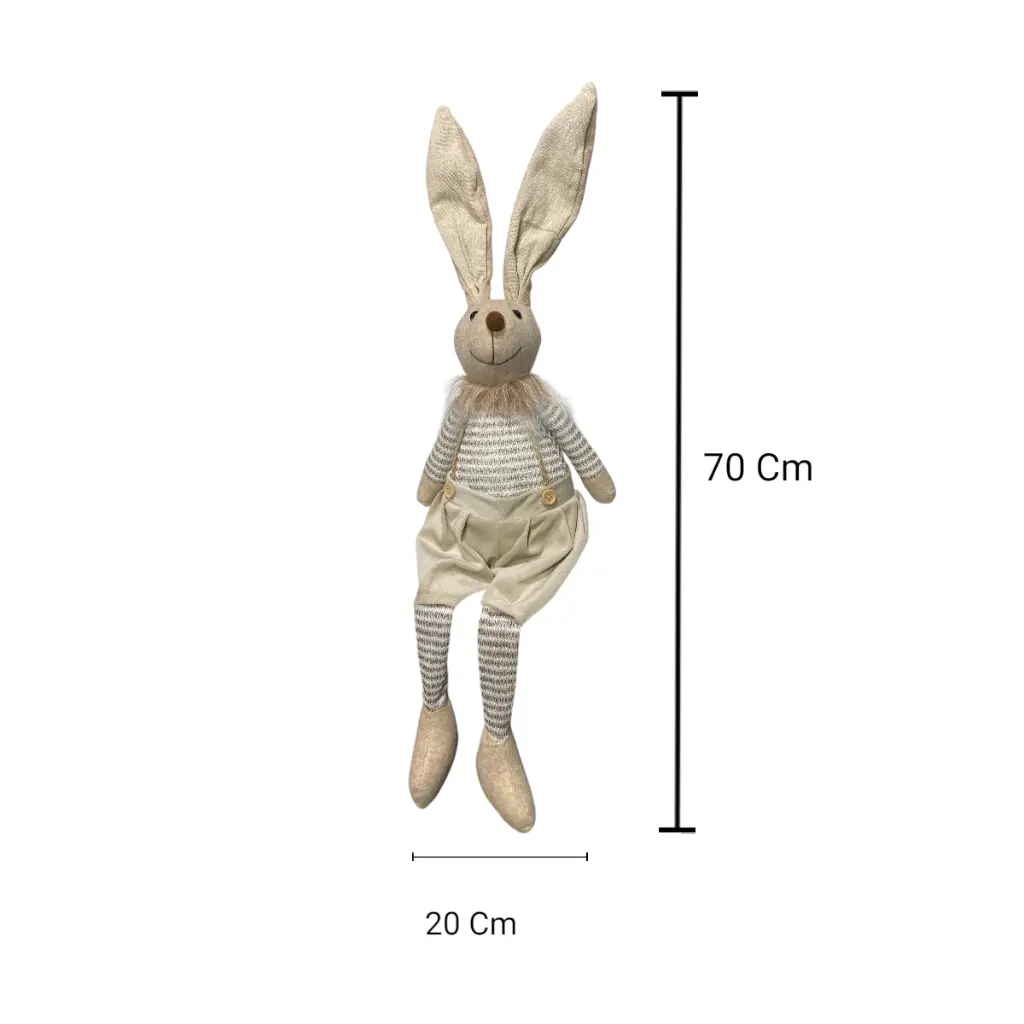 CONEJO CAFE BEIGE PIERNAS COLGANTES 70CM