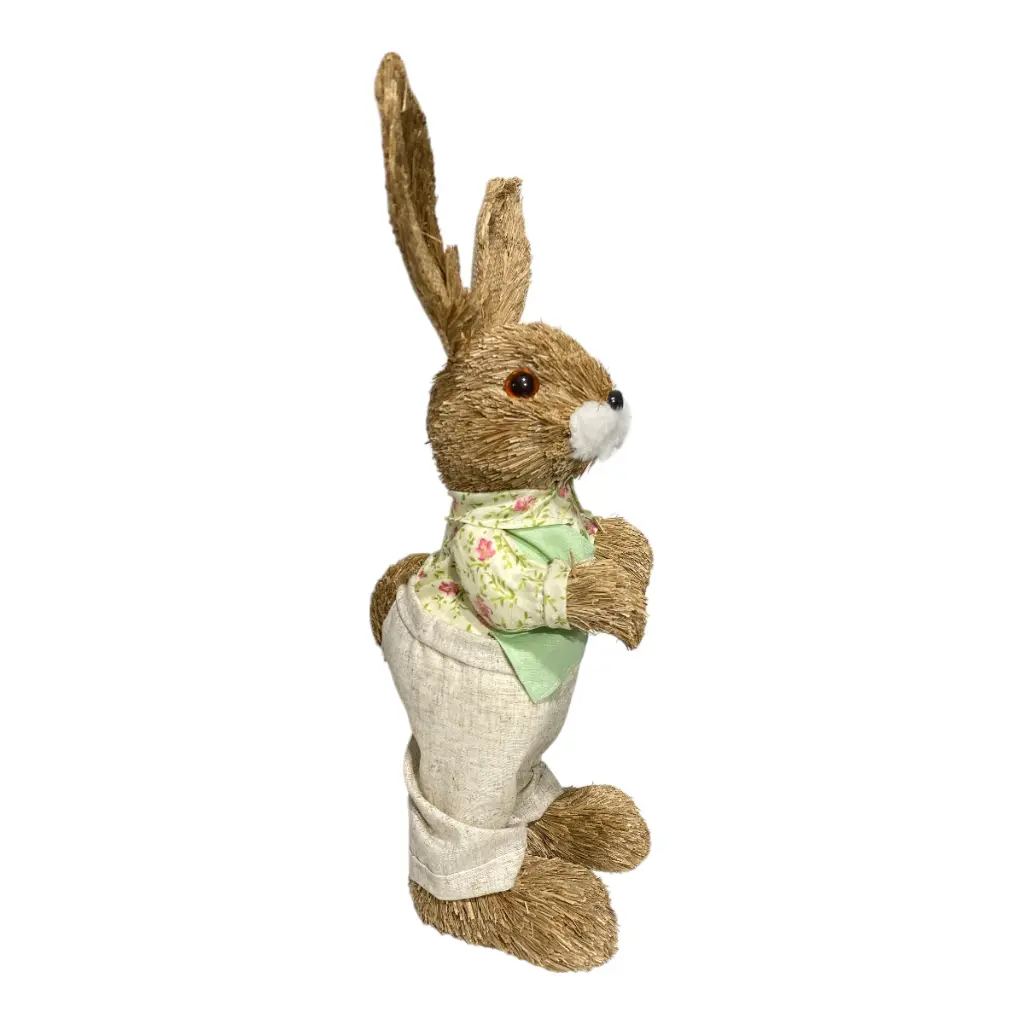 CONEJO PASCUA YUTE/TELA 14X16X45CM