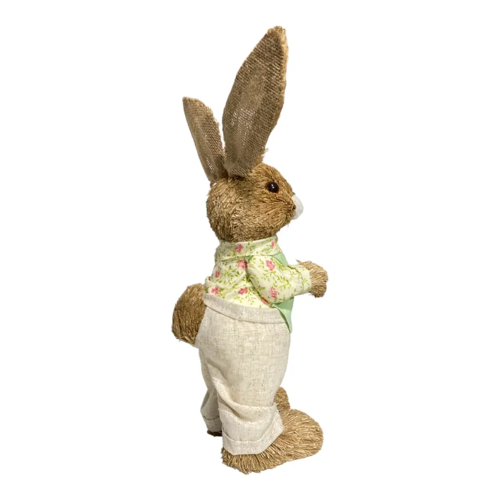 CONEJO PASCUA YUTE/TELA 14X16X45CM