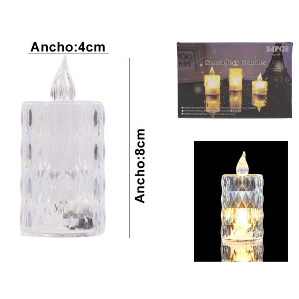ADORNO VELA LED 4X8CM REF:ES22466