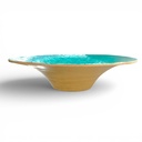 BANDEJA DECOR NACARADO TURQUESA 54X13CM