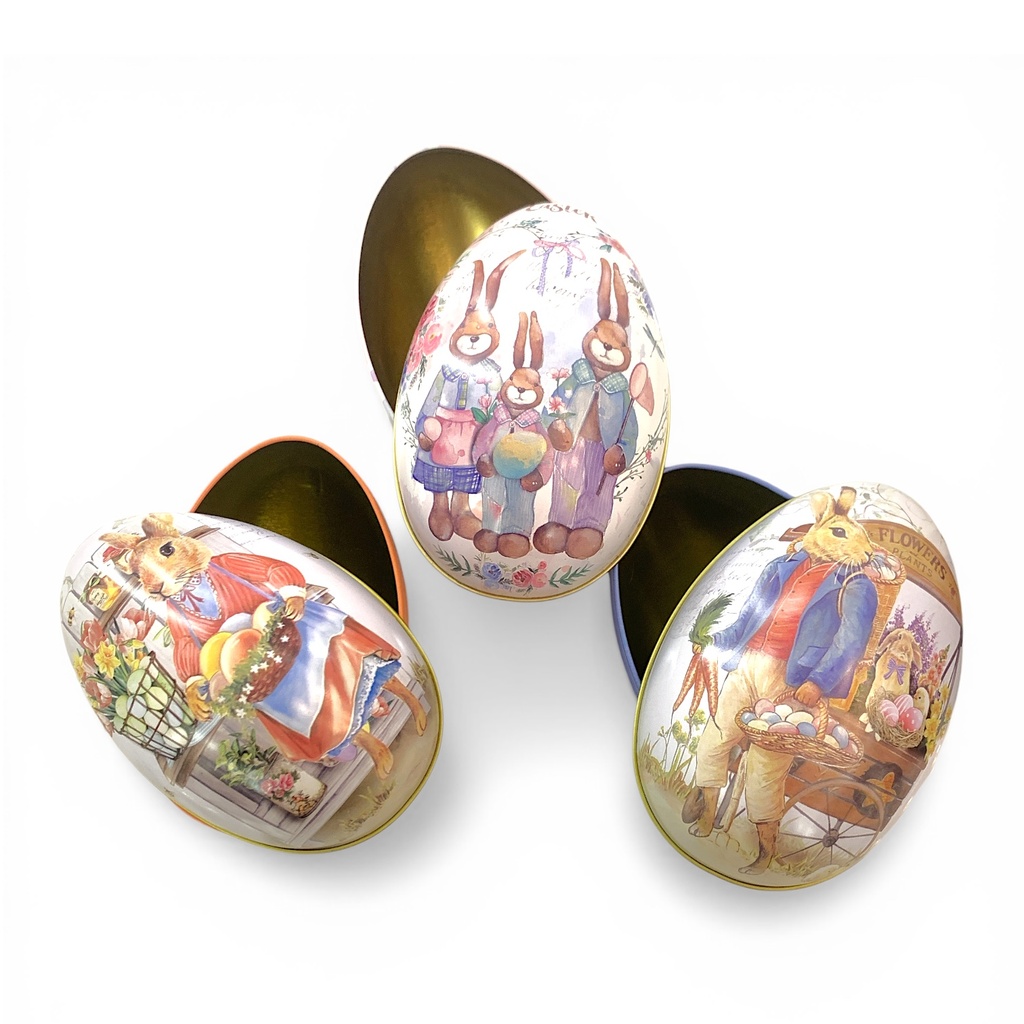 HUEVO DE PASCUA METALICO 8.5X12CM