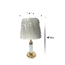 LAMPARA DE MESA DORADA/CREMA 23X37CM