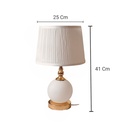 LAMPARA DE MESA DORADA/CREMA 23X37CM