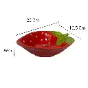 POZUELO FRUTILLA, PORCELANA 16.5X20X5.5CM