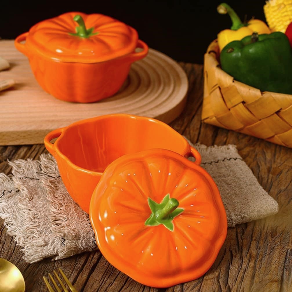 OLLA CALABAZA, PORCELANA 16X13X10CM