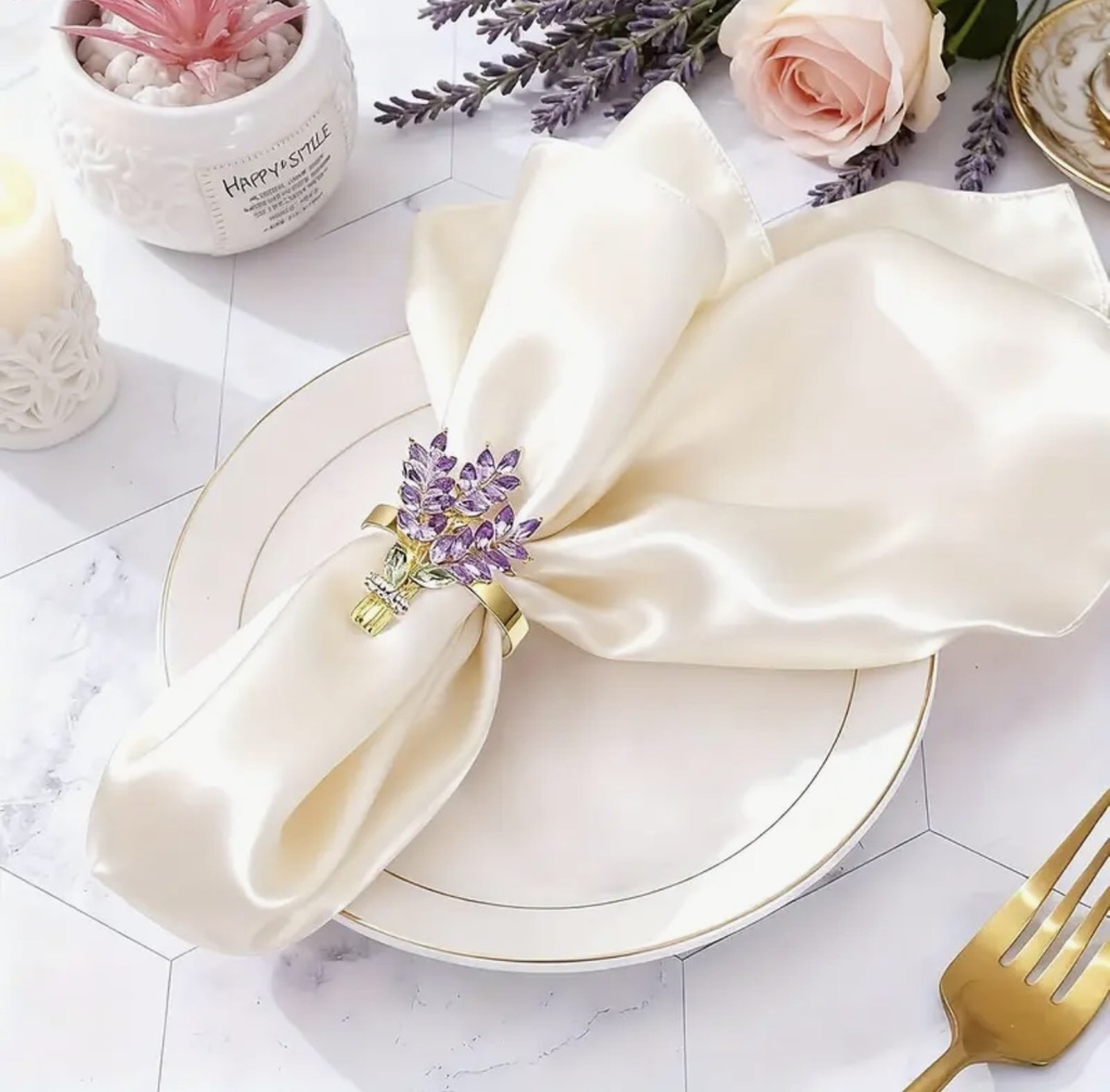 ARO DE SERVILLETA LAVANDA X 6 U.