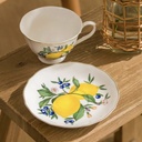 SET DE TAZAS/PLATOS LIMON X12PCS, PORCELANA