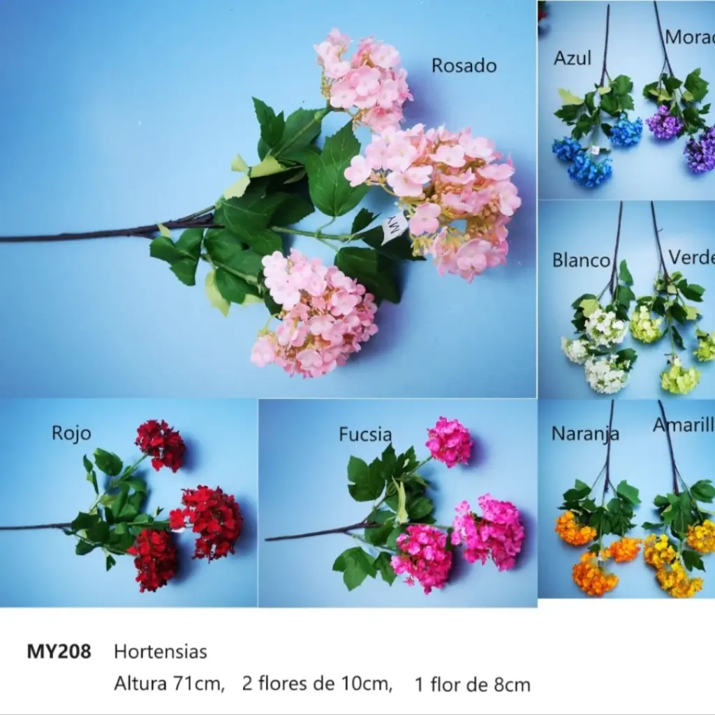 HORTENSIA 3 RAMOS 70CM