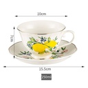 SET DE TAZAS/PLATOS LIMON X12PCS, PORCELANA
