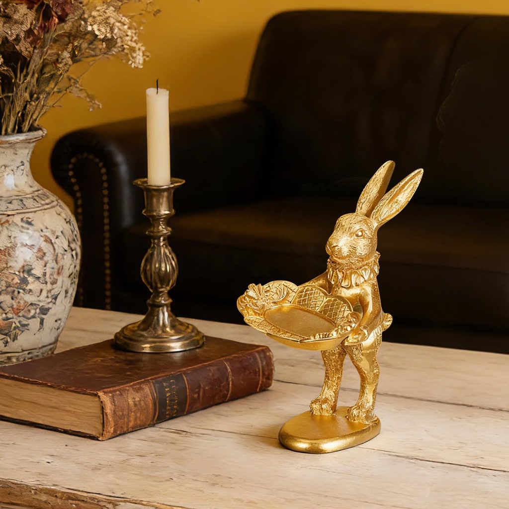 CONEJO CON CHAROL, POLIRESINA 8X8X15CM