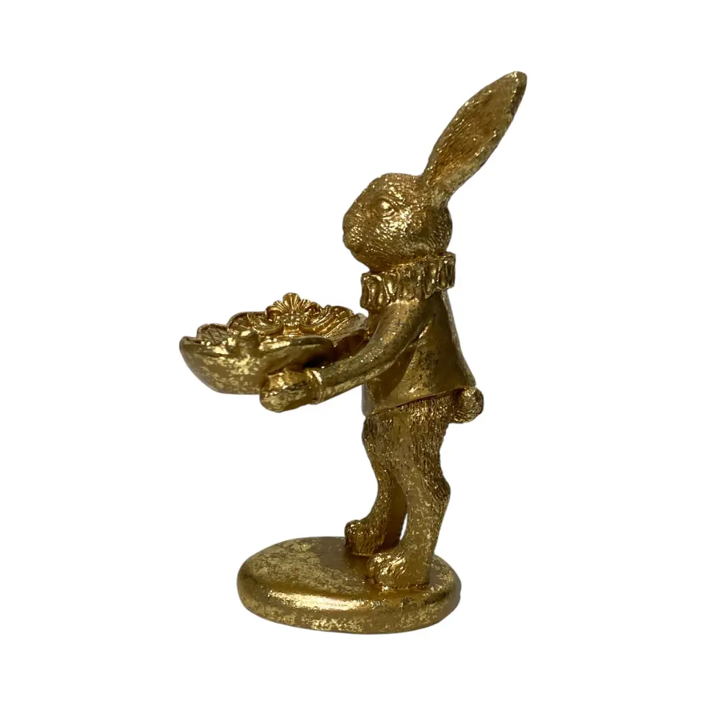 CONEJO CON CHAROL, POLIRESINA 8X8X15CM