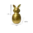 CONEJO LA PRUDENCIA, POLIRESINA 7X7X13CM