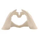 FIGURA DEC. MANOS CORAZON ARENISCA REF:ES28730 15X7X8.5CM