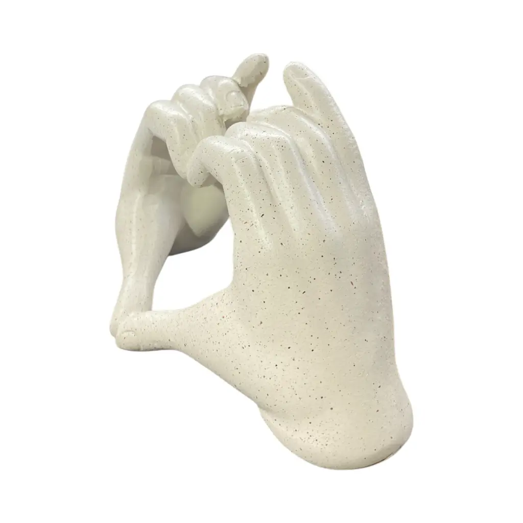 FIGURA DEC. MANOS CORAZON ARENISCA REF:ES28730 15X7X8.5CM