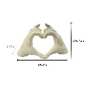 FIGURA DEC. MANOS CORAZON ARENISCA REF:ES28730 15X7X8.5CM