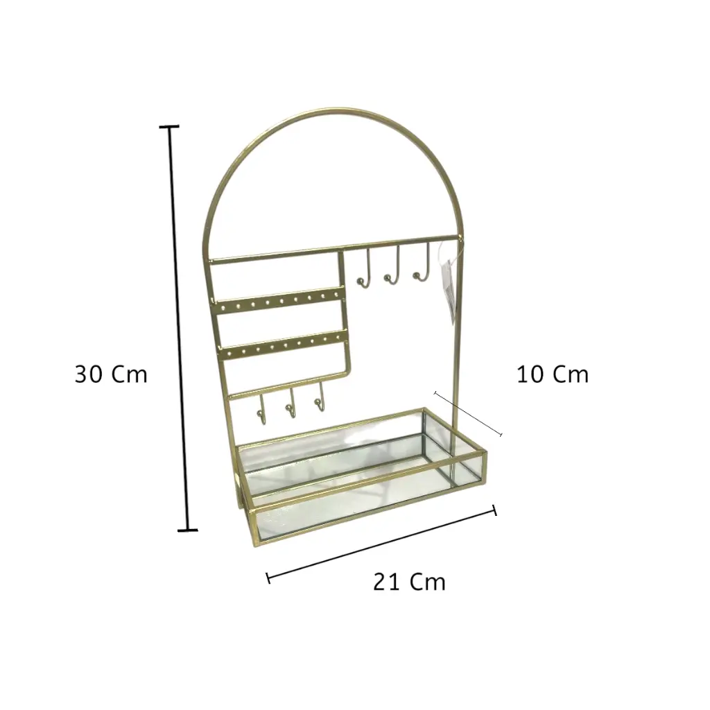 JOYERO METALICO/BASE DE ESPEJO REF:B8210-9 21X10X30CM