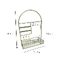 JOYERO METALICO/BASE DE ESPEJO REF:B8210-9 21X10X30CM