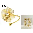 AROS DE SERVILLETA ESTRELLA DE MAR DORADOS, METALICOS SETX6PZS. REF:ES28478