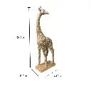 FIGURA DECO JIRAFA BEIGE, POLIRESINA. REF:ES28735 14X8X38CM