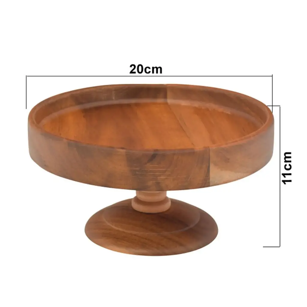 PORTA BOCADITOS DE MADERA REF:ES26303 Ø20CMX11CM