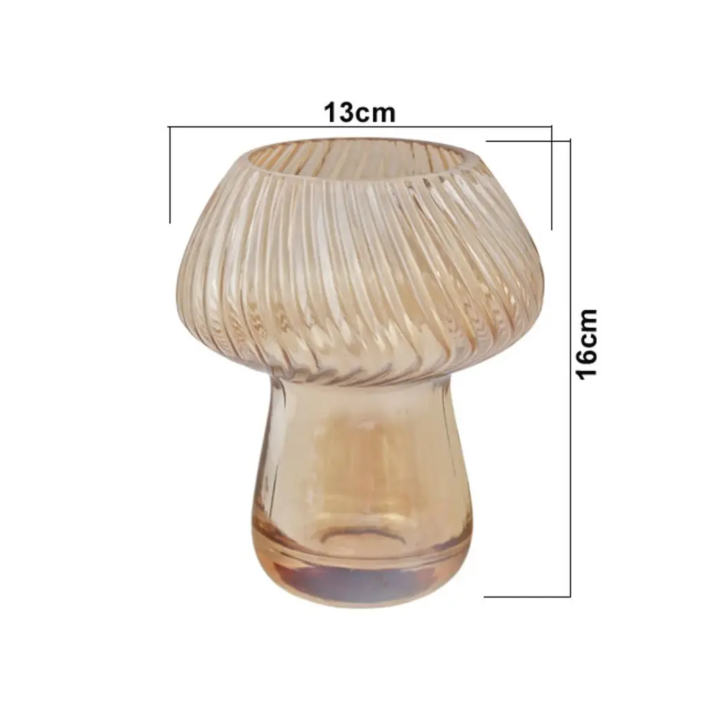 CANDELABRO DE VIDRIO HONGO REF:2225-1215DY 16X8CM