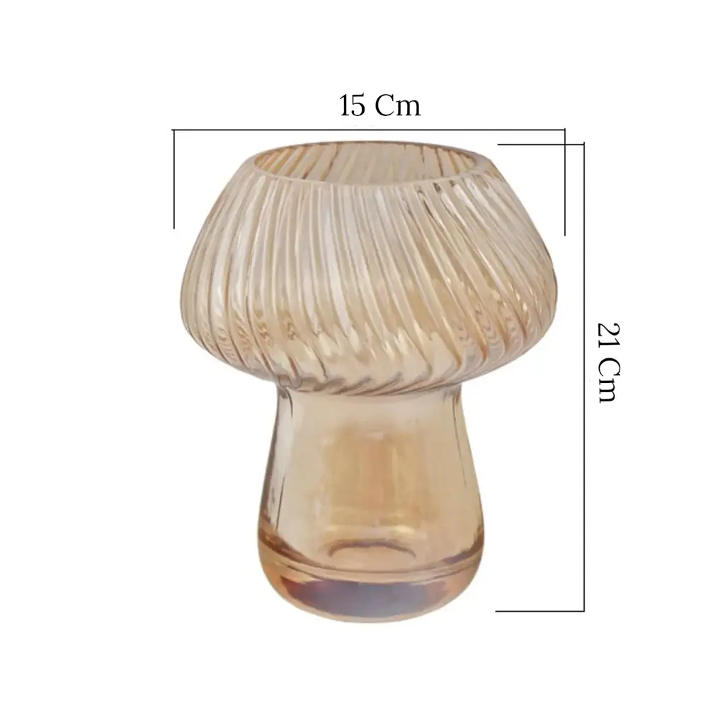 CANDELABRO DE VIDRIO HONGO REF:2225-1215DY 21X15CM 