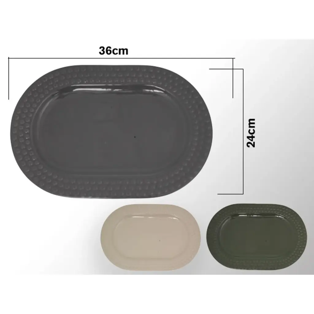 BANDEJA DOLOMITA SURT. REF:HN02803-32 36X24CM