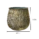 MACETA METALICA MEDIANA REF:ES28798/82076M 24X23CM