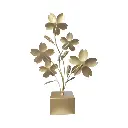 ADORNO FLOR ROSA GLAM METAL REF:ES28681/16604 37X11X51CM