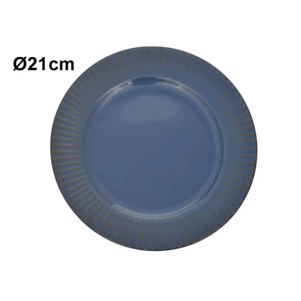 PLATO TENDIDO PORCELANA AZUL REF:SAN5270/TJL-24ST1014194 Ø22CM