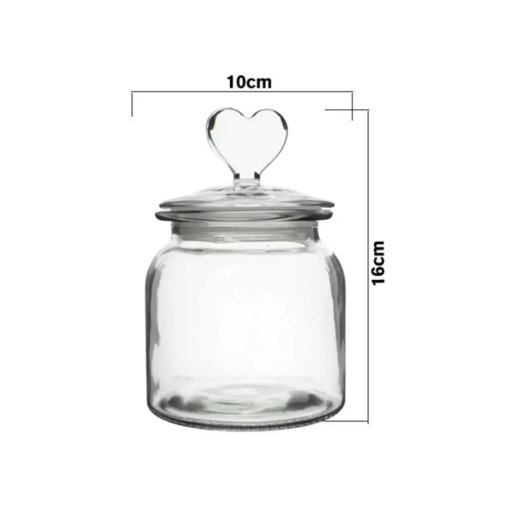 REPOSTERO VIDRIO BOROSILICATO C/TAPA CORAZON REF:JX650 650ML