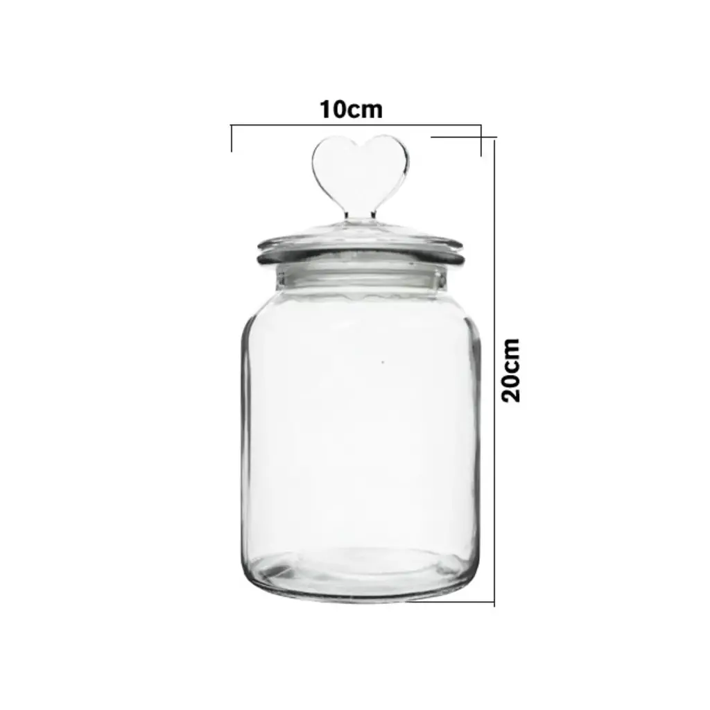 REPOSTERO VIDRIO BOROSILICATO C/TAPA CORAZON REF:JX650 650ML