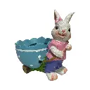 CONEJO CON MACETA POLIRESINA 16X14X18CM 