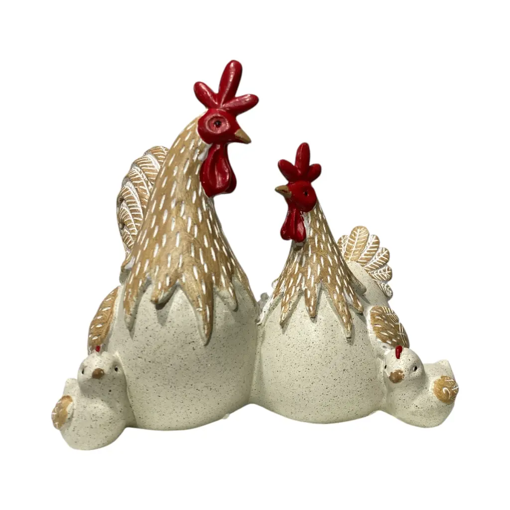 FAMILIA GALLINA POLIRESINA 18X13X16.5CM