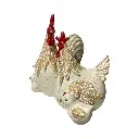 FAMILIA GALLINA POLIRESINA 18X13X16.5CM