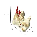 FAMILIA GALLINA POLIRESINA 18X13X16.5CM