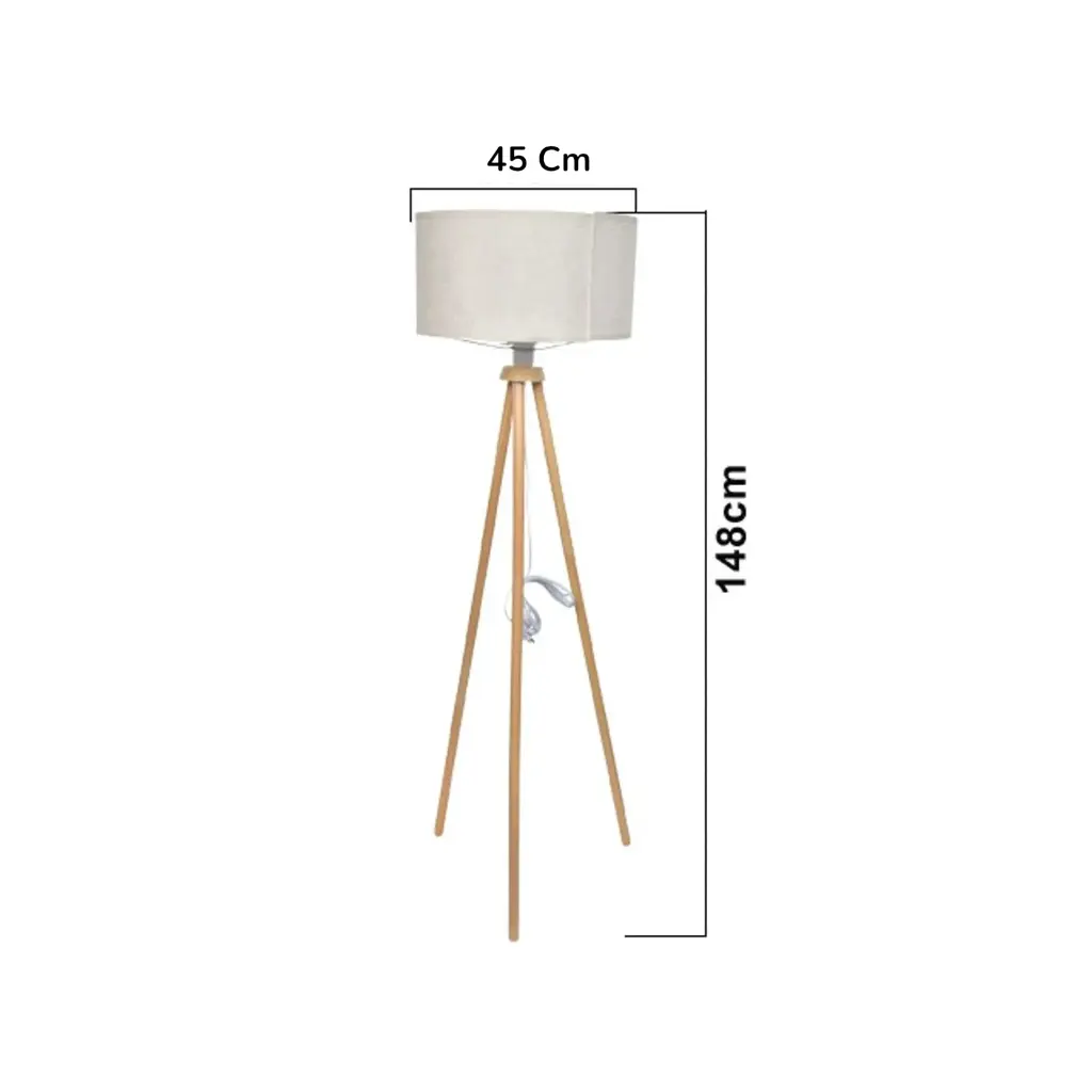 LAMPARA DE PISO C/PANTALLA TELA REF:LT-MF1002 Ø45CM X 148CM