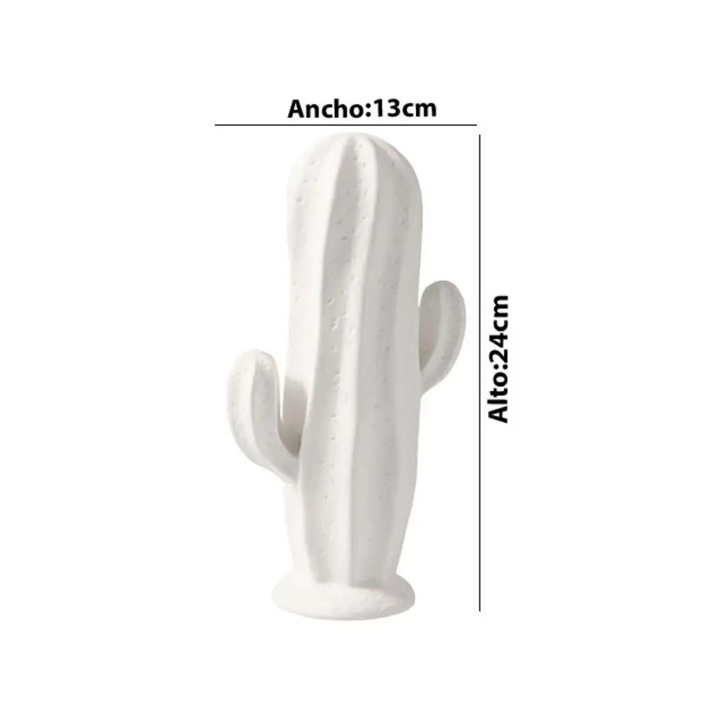 CACTUS CERAMICA BLANCO REF:ES22909 22X12X6.5CM