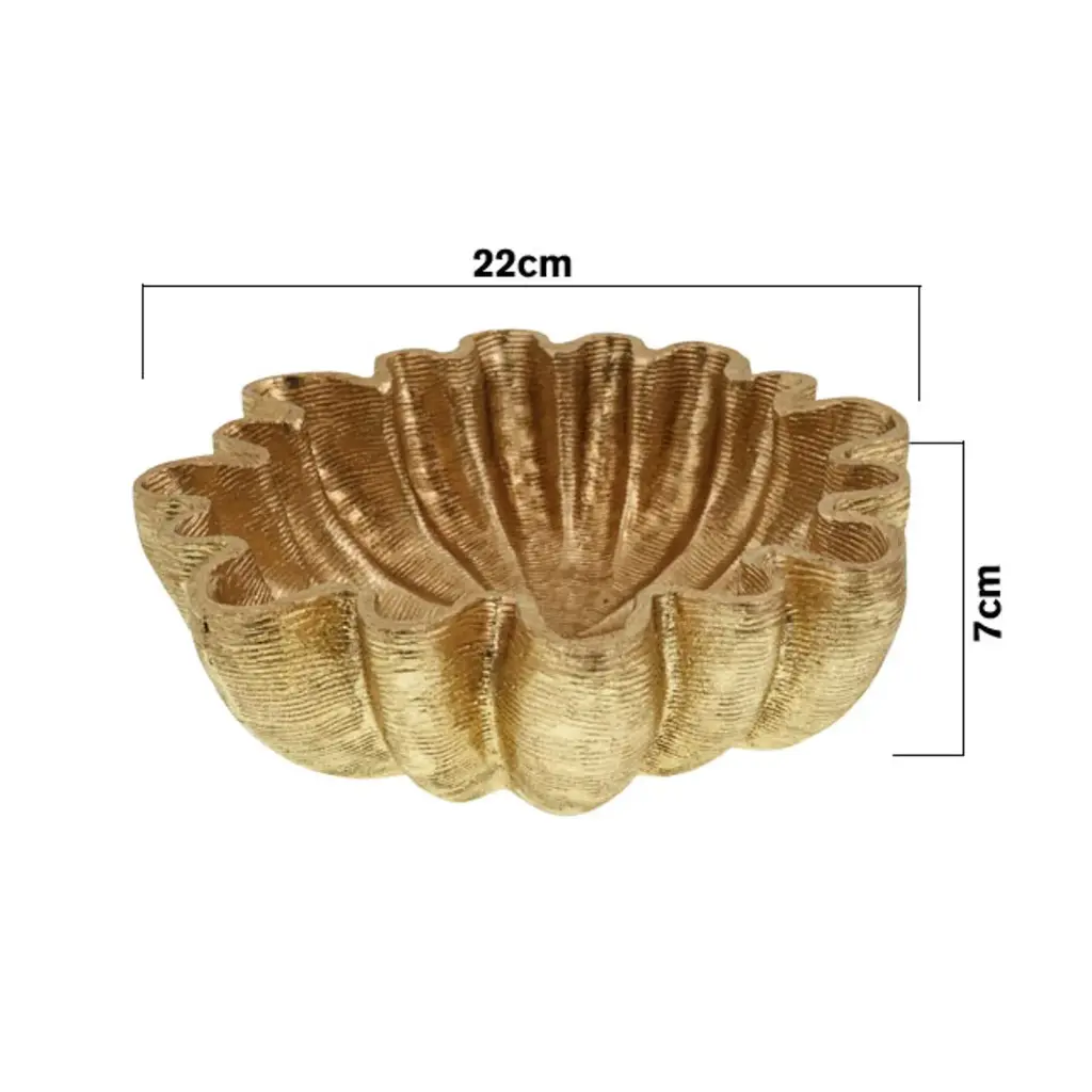 BANDEJA DECOR. DORADA POLIRESINA REF:ES28696 22X23X7CM